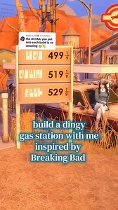 #BreakingBad inspired gas station! I’m building this on a huge lot bc I plan to add a motel and some other builds to it 🏜️ #sims4 #sims4cc #sims4mods #sims4build | Caviarsims