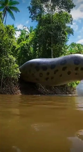 50-Foot Black Anaconda Emerges From the Jungle 😱 | Cinematic AI Wildlife
