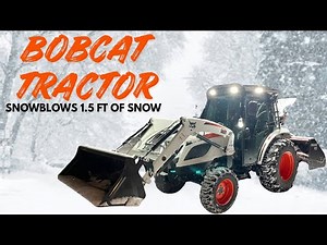 Bobcat Tractor Snowblowing 1.5 Feet of Snow - New Years Eve 2026 Blizzard