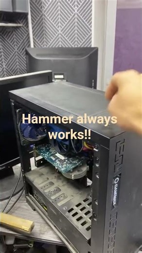 Hammer always works!! #memes #relatable #techtech
