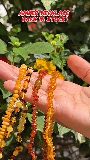 Amber Baby Teething Necklace ✨ Many parents choose amber necklaces for their baby’s comfort during teething👶🏻. Crafted from genuine Baltic amber, each bead is smooth💕, lightweight💫, and individually knotted✅. 📍 Find us at Meem: Port Louis, Grand Baie La Croisette & Cascavelle. 🛒 Stock availability may vary by outlet. T&Cs apply. #ambernecklace #necklace #babyteething #meemmauritius | Meem