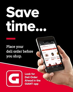 1.2K views · 12 reactions | Did you know that you can place your deli order right through the GIANT app!? Skip the kiosk, skip the line, and reduce your time in store. Find out more here: https://bit.ly/2TnxWsV | GIANT | Facebook