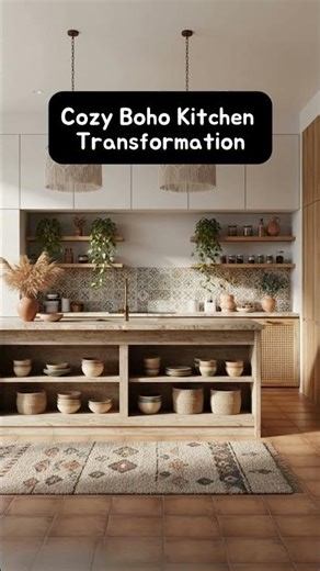 From Minimal White Kitchen to Warm Rustic Mediterranean Style 🍋✨ | Cozy Boho Kitchen Transformation