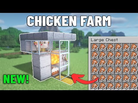 EASY Automatic Chicken Farm Tutorial in Minecraft 1.21