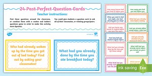ESL Past Perfect Conversation Cards [Kids, A2-B1]