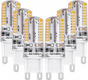 LEDERA G9 LED Bulb Dimmable, 40W Halogen Equivalent, 4W G9 Base Chandelier Light Bulb, 3000K Warm White, 350LM, 360° Beam Angle for Lighting, 6-Pack