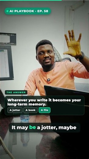 Short term vs long term memory, explained with a notebook