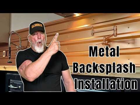 Corrugated Metal Backsplash Using Roofing Panels (Step-By-Step Install)
