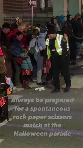 58K views · 917 reactions | Always be prepared for a spontaneous rock paper scissors match at the Halloween parade | Rutland City Police Department | Facebook