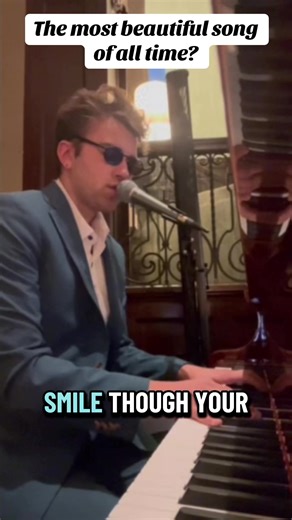 What an absoloutely gorgeous tune #smile #fyp #cover #singing #piano | Piano