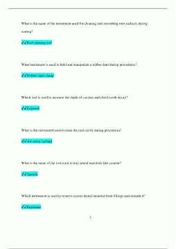 Dental Assisting Tools Questions and Answers Latest Version 100 Pass570