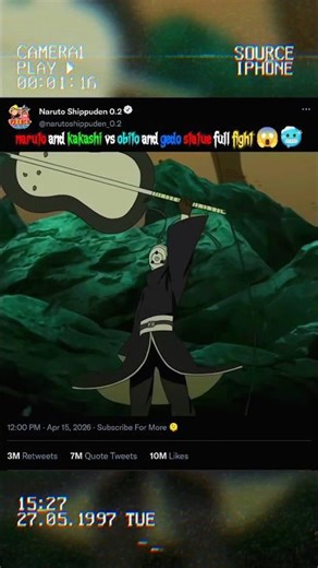naruto and kakashi vs obito and gedo statue full fight #uzumakinaruto #animeedit #anime #trending