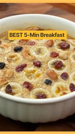 Stop Eating Boring Oatmeal! Try This 5-Minute Banana Cake Recipe 🤤#shorts #recipe #easyrecipe