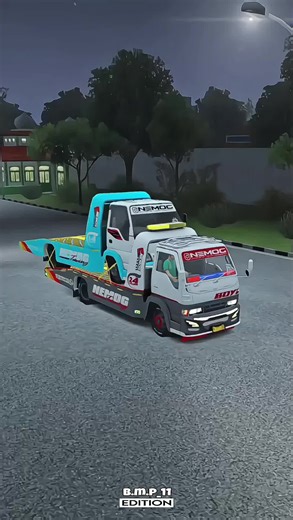 Eksperimen Menarik Truk Towing Bussid