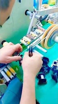 how to work automatic transformer winding machine? #satisfying #windingmachine #diyelectronics