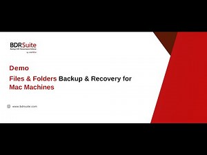 How to Backup and Restore Mac machines | BDRSuite Demo