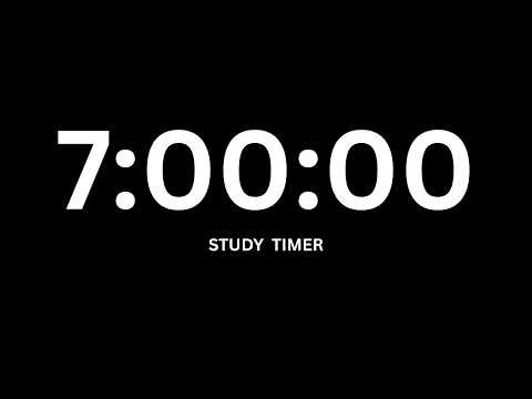 7 Hour Countdown Timer – Black Screen | Silent Study & Focus Timer (No Music)
