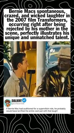 Bernie Macs spontaneous, crazed, and wicked laughter in the 2007 film Transforme...