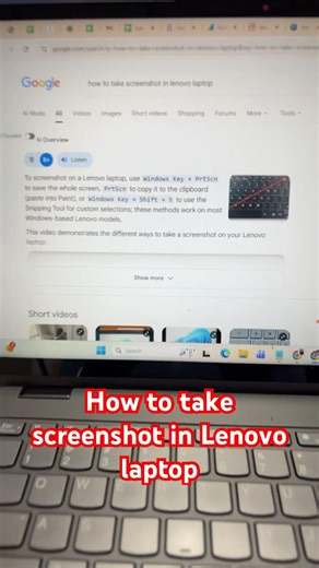 How to take screenshot in Lenovo laptop #screenshot #lenovo #laptop #shortcutkeys