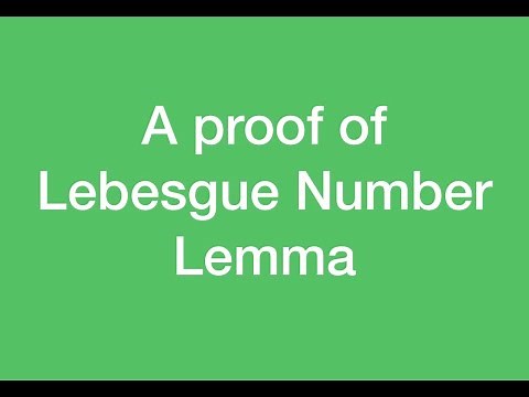A proof of Lebesgue Number Lemma