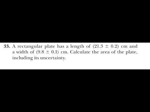 A rectangular plate has a length of and a width of Calculate the area of the plate, including its un
