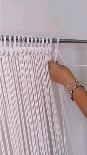 DIY macrame curtains weaving process (part1) #macramecurtains #macrameschool #macrame #macrameknots