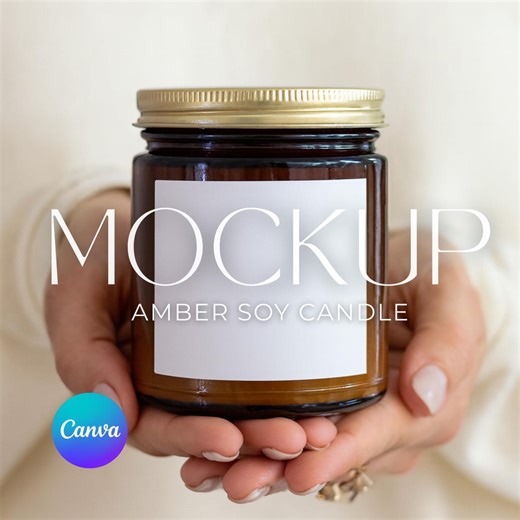 Soy Wax Amber Candle Mockup 4oz Simple Candle Mockup Custom Candle Mockup Canva Template Soy Candle Candle Mockup Amber Candle Mockup - Etsy
