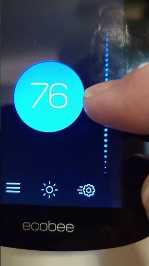 Instructions on how to adjust Ecobee thermostat temperature setpoint.