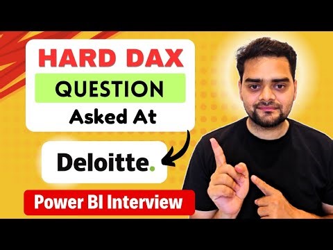 Deloitte: DAX Scenario based question | Power BI Interview😲