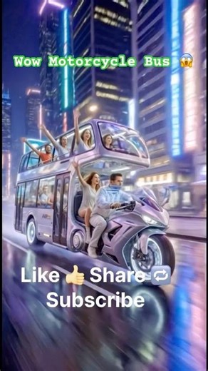 Next Level Motorcycle Bus Concept Ride ⚡#shorts #trending @MrBeast