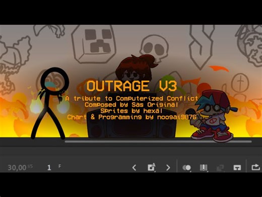 OUTRAGE V3 PLAYABLE - FNF: Computerized Conflict V2