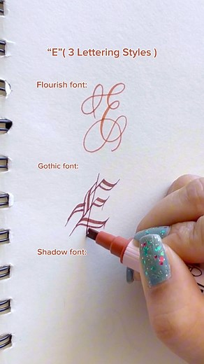 “E” (3 Lettering Styles) | MtCrafte