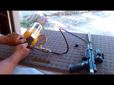 How to fill a PCP air gun from a scba tank