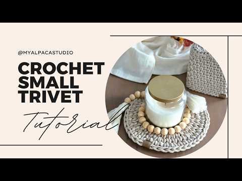 The perfect 30-minute crochet gift idea ✨Crochet Round Trivet with chunky cotton cord #handmade