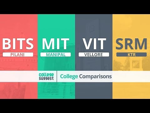 SRM vs BITS vs MIT vs VIT College Compare 2019