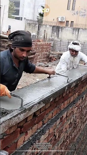 How to finish a brick wall: concrete top cap and masonry finishing process