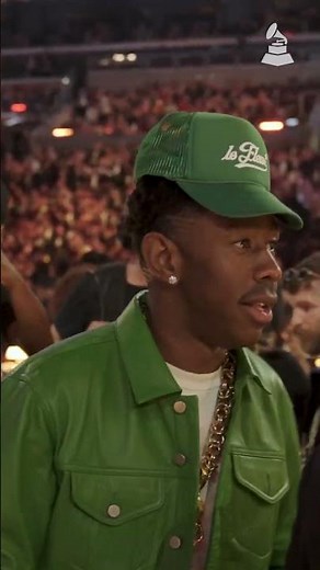 Watch Tyler The Creator on the floor at the 2026 GRAMMYs