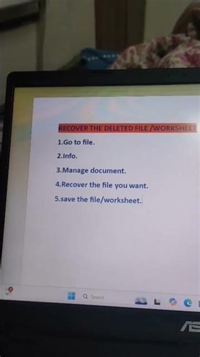 Recover the deleted files #computer education