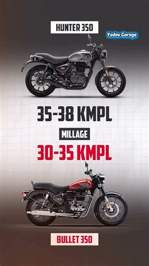 Hunter 350 vs Bullet 350 Comparison 🔥...#automotive #royalenfieldindia #bullet350 #classic350