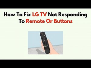 How To Fix LG TV Not Responding to Remote or Buttons – Manual Reset & Power Tips