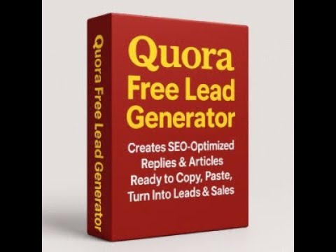 (PLR) Quora Free Lead Generator (Premium GPT) Review 2025