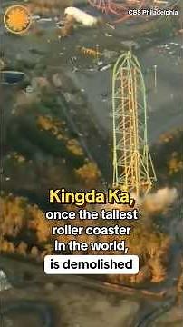 Kingda Ka, once tallest roller coaster in the world, gets demolished #shorts
