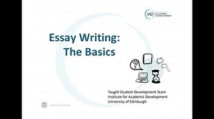Essay Writing: The Basics