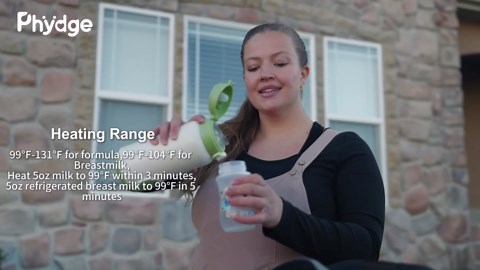 Portable Bottle Warmer for Travel, 15oz Capacity Portable Milk Warmer for Baby, Formula, Breast Milk & Water, On The Go Bottle Warmer with Long Battery Life, Even Heating, Precise Temperature Control