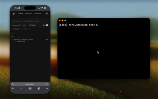You can now run Cursor on any machine and control it from anywhere.Kick off agents from your phone to run on your devbox.