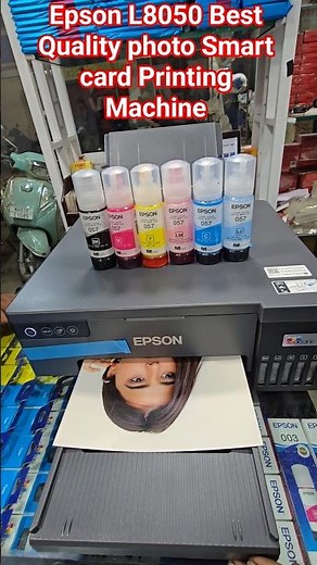 Epson L8050 Best Quality photo Smart card Printing Machine#epson #services #printersupportsoftware