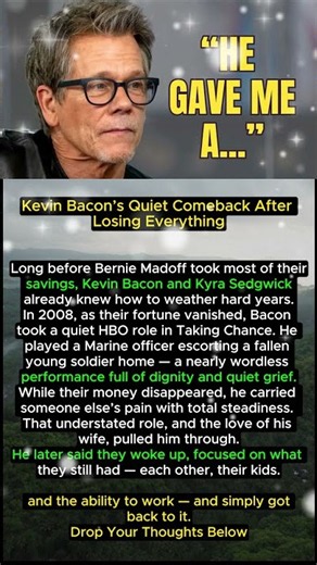 Kevin Bacon’s Quiet Comeback After Losing Everything