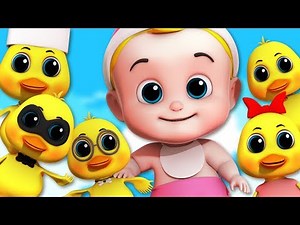 Duck Song | Junior Squad Cartoon Videos For Kids | five little ducks