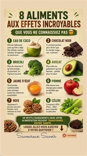 8 Aliments aux Pouvoirs Surprenants que Vous Mangez Sans le Savoir 🤯