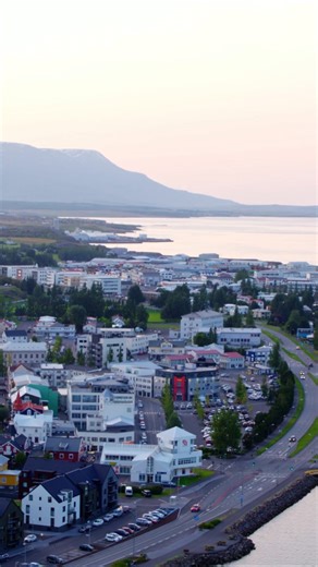 Akureyri, Iceland: Drone explores a magical winter town